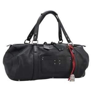 Chloe Mr Paddington Hand Bag Leather Black Silver Auth 113730V